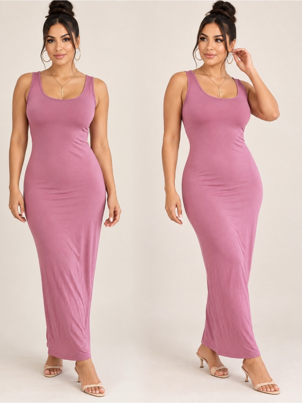 Pink maxi dress